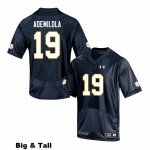 Notre Dame Fighting Irish Men's Justin Ademilola #19 Navy Under Armour Authentic Stitched Big & Tall College NCAA Football Jersey NMH5499MH